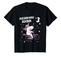 Kinder Kind 3. Kinder Geburtstag Mädchen 3 Jahre Fahrrad Deutsch T-Shirt von Lustige Kindergeburtstags design Jungen & Mädchen