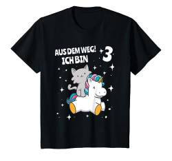Kinder Kind 3. Kinder Geburtstag Mädchen 3 drei Jahre Katze deutsch T-Shirt von Lustige Kindergeburtstags design Jungen & Mädchen