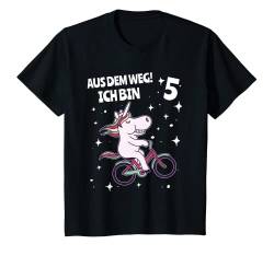 Kinder Kind 5. Kinder Geburtstag Mädchen 5 Jahre Fahrrad deutsch T-Shirt von Lustige Kindergeburtstags design Jungen & Mädchen