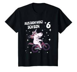 Kinder Kind 6. Kinder Geburtstag Mädchen 6 Jahre Fahrrad deutsch T-Shirt von Lustige Kindergeburtstags design Jungen & Mädchen