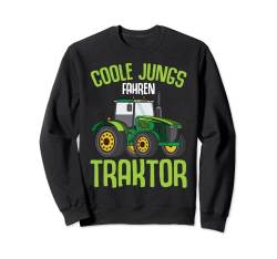 Coole Jungs fahren Traktor Trecker Kinder Junge Sweatshirt von Lustige Landwirtschaft & Traktor Geschenke