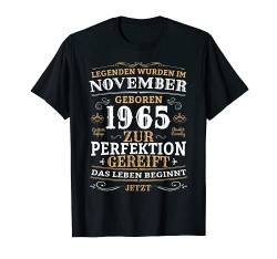 Geburtstags Design Legenden wurden im November 1965 geboren T-Shirt von Lustige Legendäre Geburtstags Designs