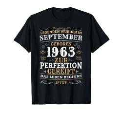 Geburtstags Design Legenden wurden im September 1963 geboren T-Shirt von Lustige Legendäre Geburtstags Designs