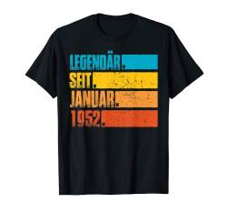 Legendär Seit Januar 1952 Geboren Geburtstag Jahrgang T-Shirt von Lustige Legendäre Geburtstags Retro Januar