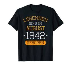 Legenden Sind Im August 1942 Geboren Geburtstag Jahrgang T-Shirt von Lustige Legendäre Geburtstags Vintage August