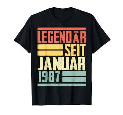 Legendär Seit Januar 1987 Geboren Geburtstag Jahrgang T-Shirt von Lustige Legendäre Geburtstags Vintage Januar