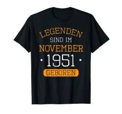 Legenden Sind Im November 1951 Geboren Geburtstag Jahrgang T-Shirt von Lustige Legendäre Geburtstags Vintage November