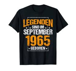 Legenden Sind Im September 1965 Geboren Geburtstag Jahrgang T-Shirt von Lustige Legendäre Geburtstags Vintage September