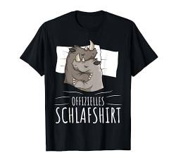 Offizielles Schlafshirt Nashorn Schlafanzug T-Shirt von Lustige Nashorn Designs & Geschenkideen