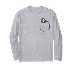 Papageientaucher In Der Tasche Seevogel Papagei Langarmshirt von Lustige Papageientaucher Vogel Geschenke