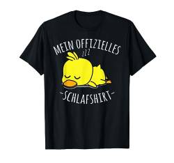 Offizielles Nachthemd, Niedlicher Faule Ente Spruch T-Shirt von Lustige Pyjama Schlafanzug Chillen Sprüche Design