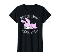 Offizielles Nachthemd, Niedlicher Fauler Hase Häschen Spruch T-Shirt von Lustige Pyjama Schlafanzug Chillen Sprüche Design