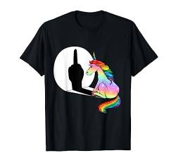 Einhorn Pulli Schatten Einhorn Mittelfinger Einhorn T-Shirt von Lustige Regenbogen Einhorn Mädchen Pulli