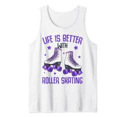 Rollschuhe Mädchen Roller Girl Rollschuh Roller Skates Tank Top von Lustige Rollschuh Geschenkidee