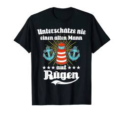 Rügen Urlaub Spruch Unterschätze Mann Rügen T-Shirt von Lustige Rügen Sprüche Ostseeinsel Rügener Souvenir