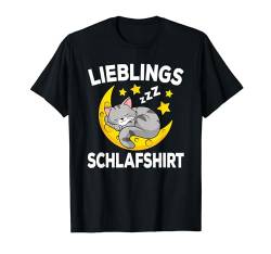 Lustige Schlafende Katze Nachthemd Pyjama Lieblings Schlaf T-Shirt von Lustige Schlafanzug Bekleidung Damen Herren Kinder