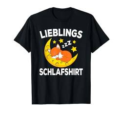 Lustiger Schlafender Fuchs Nachthemd Pyjama Lieblings Schlaf T-Shirt von Lustige Schlafanzug Bekleidung Damen Herren Kinder