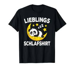 Lustiger Schlafender Panda Nachthemd Pyjama Lieblings Schlaf T-Shirt von Lustige Schlafanzug Bekleidung Damen Herren Kinder