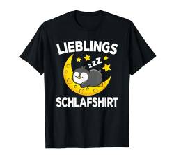 Schlafender Pinguin Nachthemd Pyjama Lieblings Schlaf T-Shirt von Lustige Schlafanzug Bekleidung Damen Herren Kinder