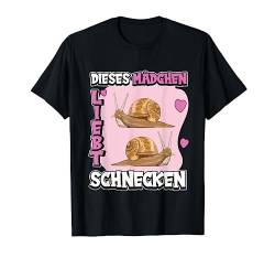 Kinder Schnecke Sachen Dieses Mädchen liebt Schnecken T-Shirt von Lustige Schnecke Kleidung