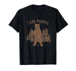 I eat People Bär Camping Zelten T-Shirt lustig und cool von Lustige Shirts und Geschenke