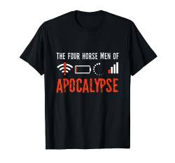 The four horsemen of Apocalypse Wifi Internet Akku T-Shirt T-Shirt von Lustige Shirts und Geschenke