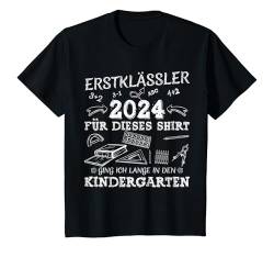 Kinder Erstklässler 2024 Schule Einschulung Junge Mädchen Schulkind T-Shirt von Lustige Sohn & Tochter Geschenke Kita Kind