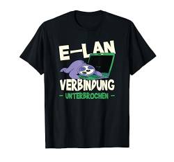 E-Lan Verbindung Unterbrochen Faultier Sprüche Ironie Fun T-Shirt von Lustige Sprüche Ironie Fun Motive