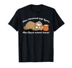 Mein Bauch schreit Kekse - Faultier Witz Lustiges Spruch T-Shirt von Lustige Sprüche Shirts