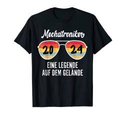 Herren Mechatroniker 2024 - Ausbildung Azubi Prüfung Abschluss T-Shirt von Lustige Sprüche für Geselle und Lehrling