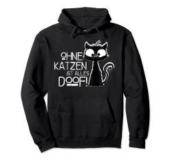Stubentiger Schwarze Katze Kater Katzen Miau Katzenliebhaber Pullover Hoodie von Lustige Süße Katzen T-Shirts Damen Kinder Herren