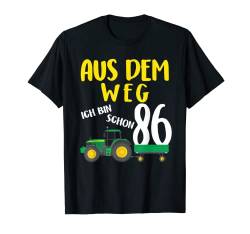 Kinder 86 Geburtstag Junge Ich Bin Schon 86 Jahre Traktor Tr T-Shirt von Lustige Tees von WithMe Co.