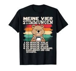 Bär Lustige Sprüche Kaffee Urlaub Meine Vier Stimmungen T-Shirt von Lustige Tshirts Für Männer Und Frauen Und Mehr