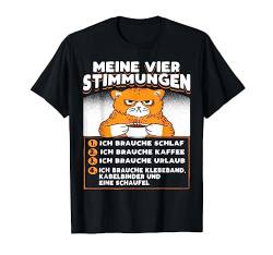 Katze Lustige Sprüche Kaffee Urlaub Müde T-Shirt von Lustige Tshirts Für Männer Und Frauen Und Mehr