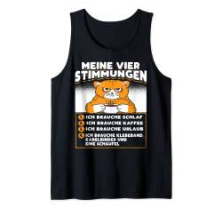 Katze Lustige Sprüche Kaffee Urlaub Müde Tank Top von Lustige Tshirts Für Männer Und Frauen Und Mehr