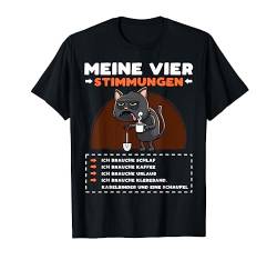 Katze Lustige Sprüche Urlaub Müde Kaffee T-Shirt von Lustige Tshirts Für Männer Und Frauen Und Mehr