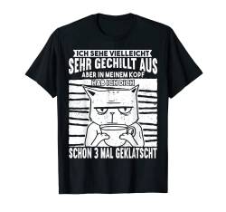 Witzige Katze Lustige Sprüche Kaffee Humor Männer Frauen T-Shirt von Lustige Tshirts Für Männer Und Frauen Und Mehr