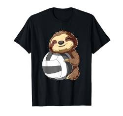 Volleyball Niedliches Baby Faultier Jungen Mädchen T-Shirt von Lustige Volleyball Faultier Mädchen Jungen