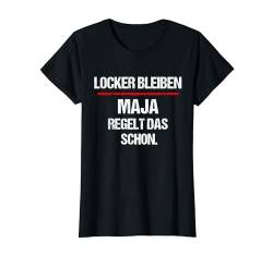 MAJA TShirt Lustig Spruch Regelt Das Schon Vorname T-Shirt von Lustige Vornamen Sprüche & Namen für Damen