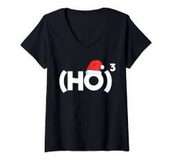 Damen HO HO HO Mathe Mathematik Physik Nerd Informatik Weihnachts T-Shirt mit V-Ausschnitt von Lustige Weihnachts Shirts & Geschenk Co.