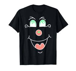 Clown Maske Lustig Witziges Karneval Shirt Faschings Kostüm T-Shirt von Lustige Witzige Fasching Karneval Kostüm Shirts