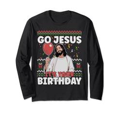 Go Jesus It's Your Birthday I Ugly Christmas Sweater Strick Langarmshirt von Lustige XMAS Ugly Christmas Sweater Jesus Birthday