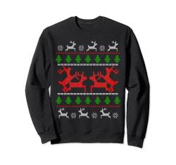 Ugly Christmas Sweater Rentiere Humor Weihnachts Sweatshirt von Lustige XMas Outfits
