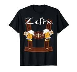 Zefix Tshirt Trachtenshirt Herren Bayrische Tracht Grantler T-Shirt von Lustige Zefix Shirts Lederhosn Volksfest Kirmes