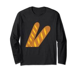 Baguette-Brot Französisches Brot-Kostüm Langarmshirt von Lustige einfache faule Last-Minute-Kostüme