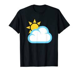 Sonne hinter großer Wolke Weiße Sonne hinter Wolke Kostüm T-Shirt von Lustige einfache faule Last-Minute-Kostüme
