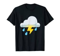Wolke mit Blitz und Regen T-Shirt von Lustige einfache faule Last-Minute-Kostüme