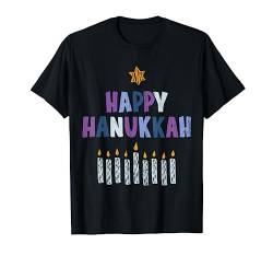 Happy Hanukkah Distressed Chanukka T-Shirt von Lustige jüdische Chanukka Geschenk Kleidung