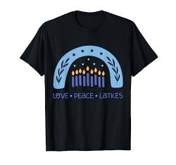 Peace Love Latkes Chanukka | Hanukkah T-Shirt von Lustige jüdische Chanukka Geschenk Kleidung