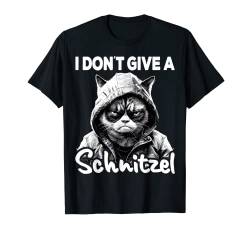 Katze Lustig Geschenk I Katze I Don't Give A Schnitzel T-Shirt von Lustiger Spruch I Tiere & Spaß I Damen & Herren